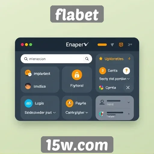 Revisão da interface do usuário no site flabet